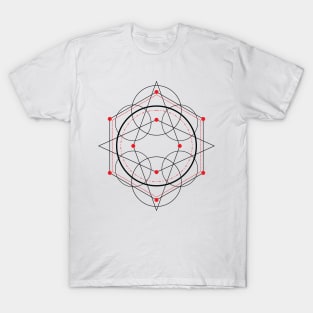 Simple red and black mandala T-Shirt